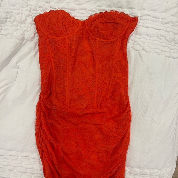 NWT Outcast Letisha Mini Dress Red - Picture 3 of 5